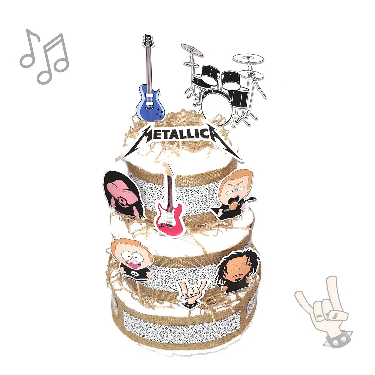Tarta de pañales Metal| Pañales | Regalos recién nacidos | Regalos bebés | Lulamuk