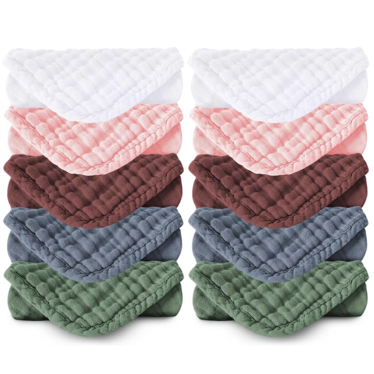 Muselinas Bebé Paño 10 Piezas 100% Algodón Super Absorbentes Gasas para Bebes Toallas Bebe de Muselinas para Recien Nacido Niñas Niños