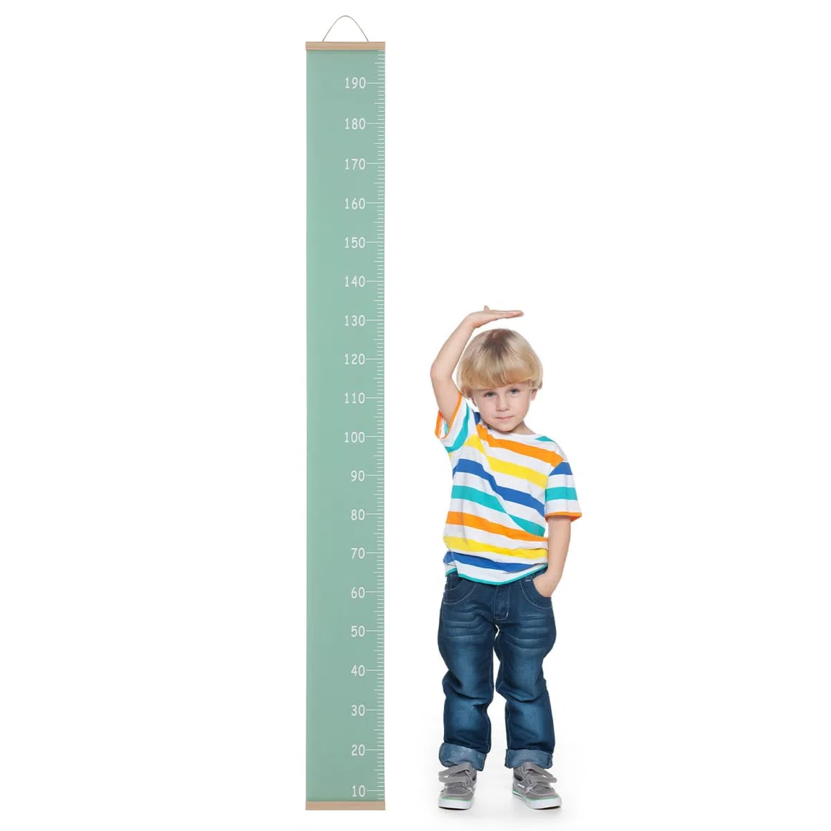 Hemobllo Barra de medición para niños de 78,74 x 7,87 pulgadas, medición de altura creativa, decoración de pared para habitación infantil, regla de medición de crecimiento con material duradero y