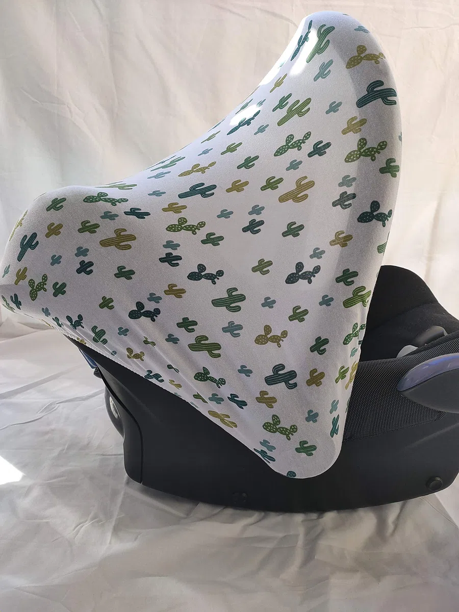 moon-bebe Capota universal para Maxi-Cosi Blanco(cactus multi Verde)