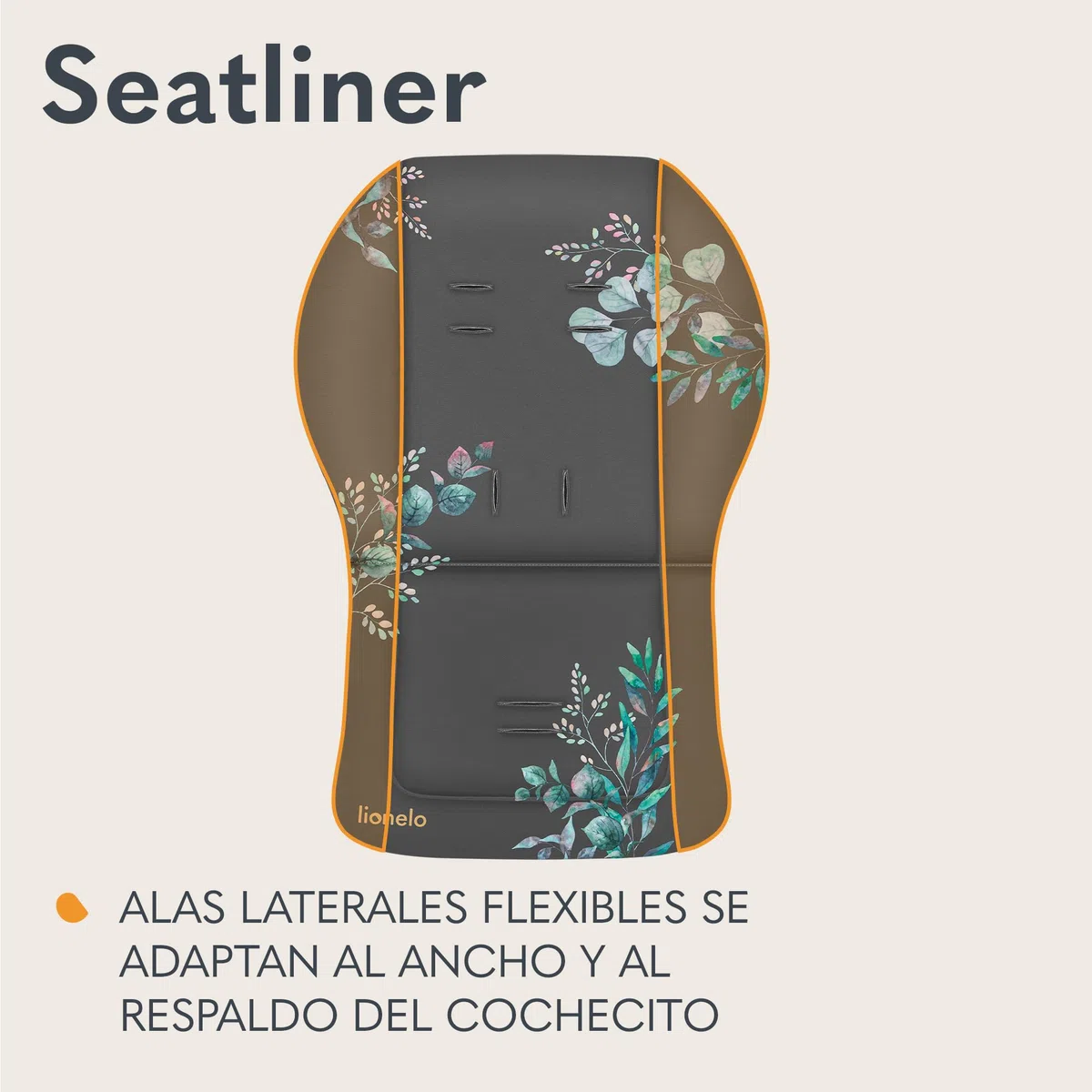 Lionelo SEATLINER - Colchón Universal para Cochecito de bebé, Material Impermeable por Ambos Lados, Compatible con la mayoría de cochecitos, Suave y Suave
