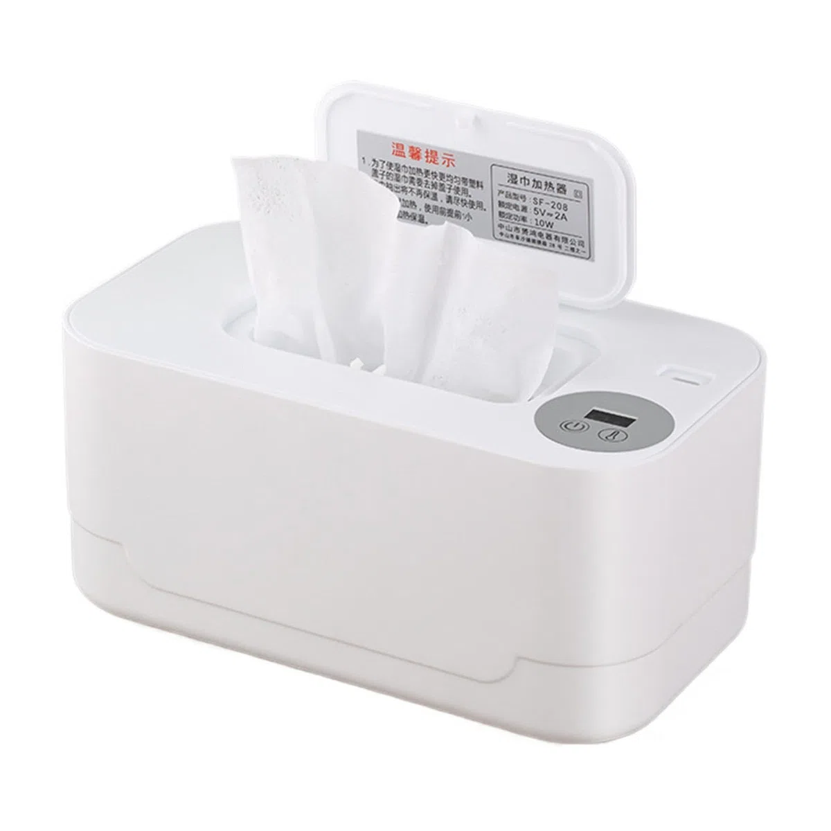 Luckxing Calentador de toallitas húmedas – Calentador de toallitas LED USB de calentamiento rápido, dispensador de toallitas para bebé Supplies, inalámbrico, con indicador de temperatura, temperatura