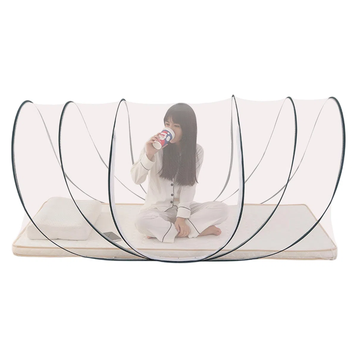 Rete per Dormire All'aperto – Zanzariera per Letto – Repelente per Insetti Pieghevole Portatile per Casa | Portatile A Schermo Singolo Pieghevole | Protección para Patio, Casa, Dormitorio, Hote