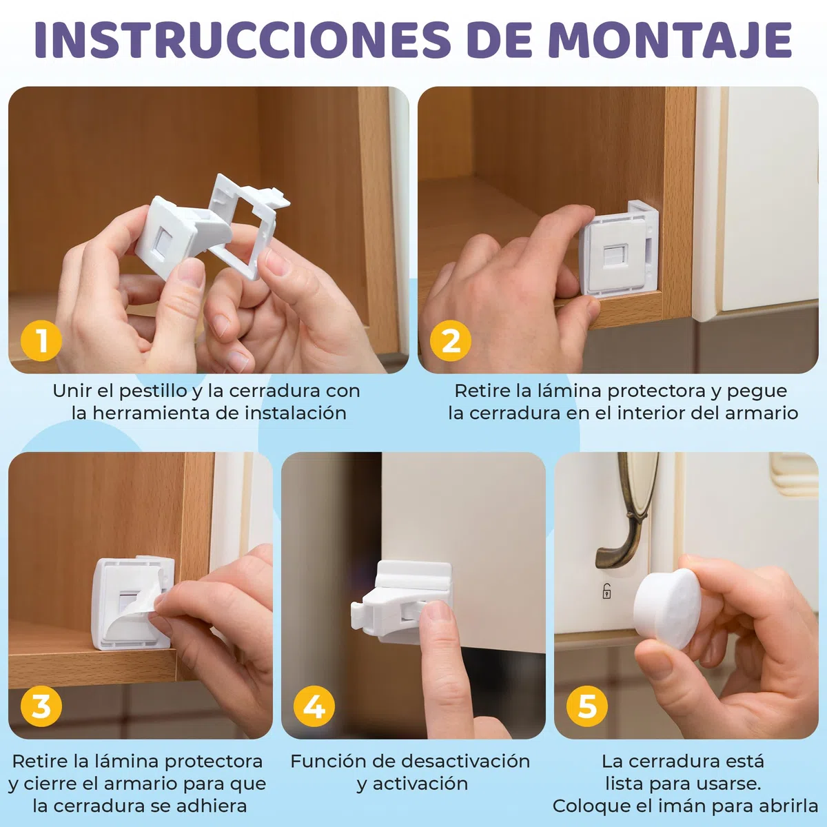 12 Seguros para Bebés + 3 Llaves – Cierre Magnético Invisible para Armarios y Cajones – Bloqueo de Seguridad Infantil con Cerradura Magnética – Imanes Adhesivos para Muebles