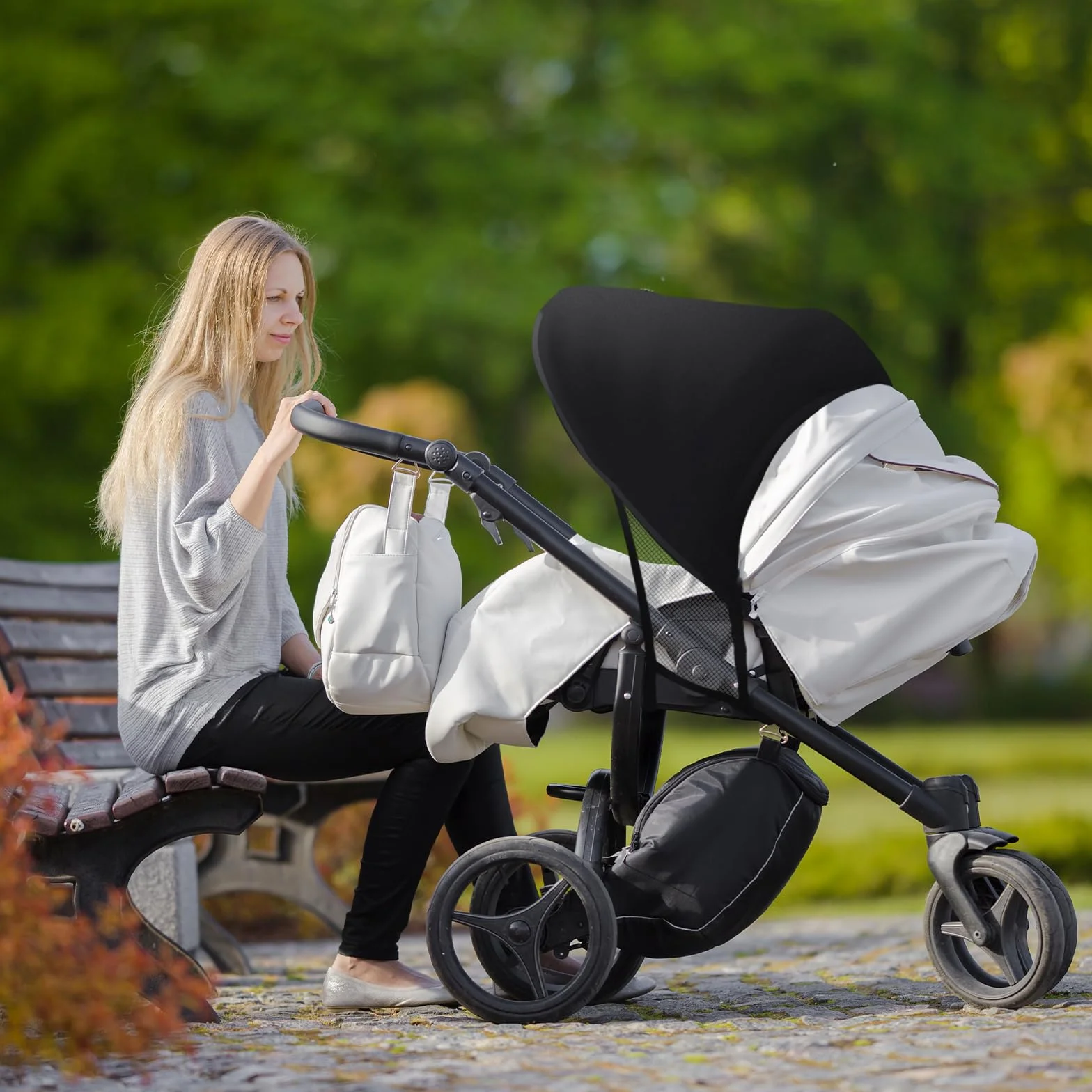Parasoles para Silla de Paseo Sombrilla Carro Bebe Universal, Parasol Ajustable con Protección UV, Parasol para Cochecito, Toldo Cochecito Bebe, Toldo Cochecito Bebe para Capazos para Sillas
