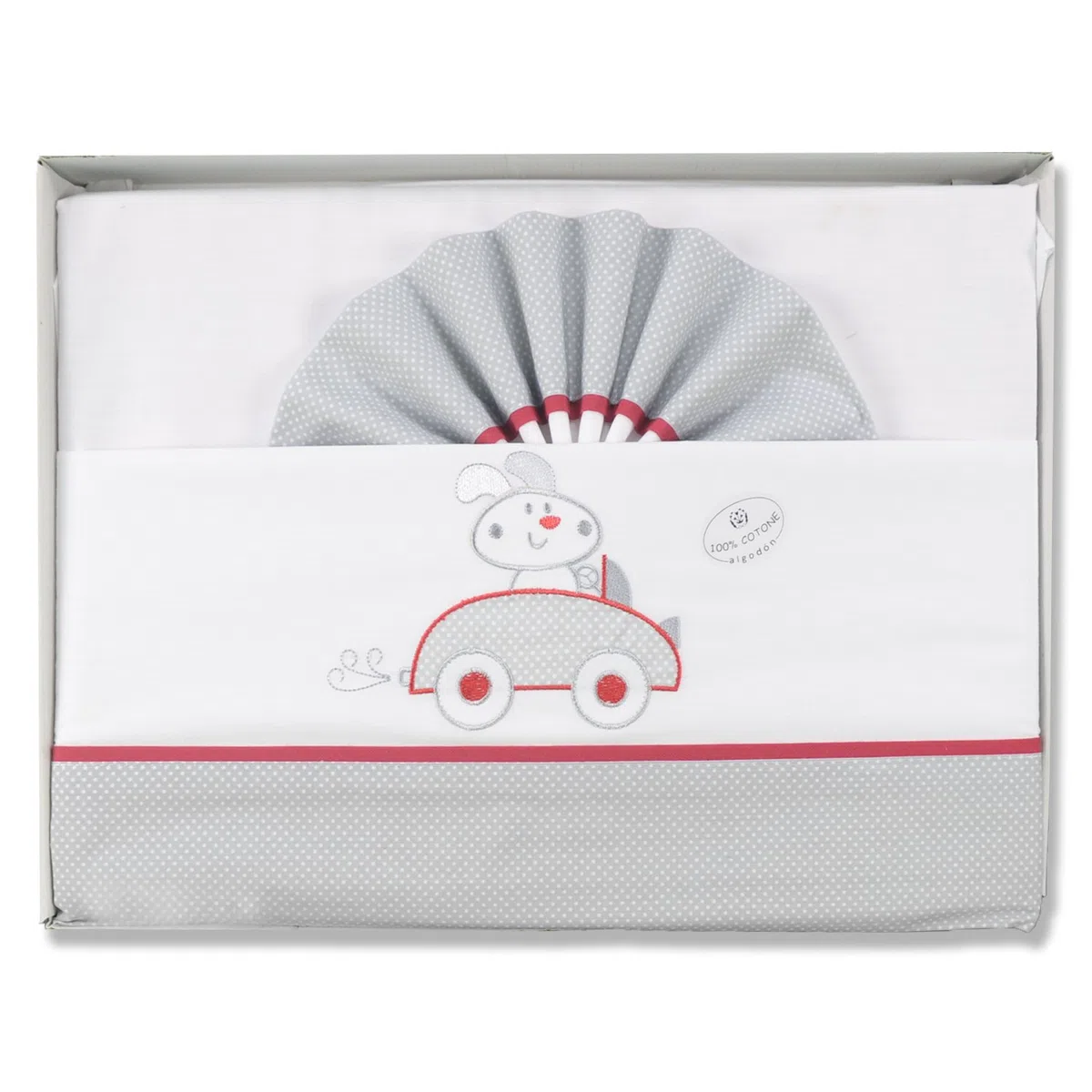 PEKITAS Juego De 3 Piezas De Sábanas Finas para Coche/Capazo/Carrito 40X80 CM 100% Algodón Hecho EN Portugal(Funda Almohada + Sabana + Bajera con Goma, Car Blanco)