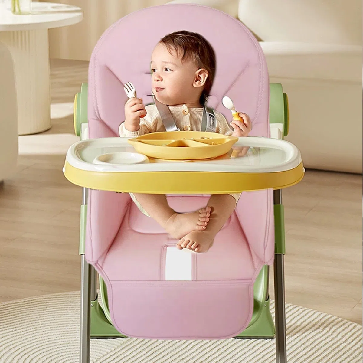 Funda Trona, Cuero PU para Bebé Impermeable, Bebe Funda Trona para Peg Perego, Siesta Zero3, Baoneo, Kosmic Jané etc.