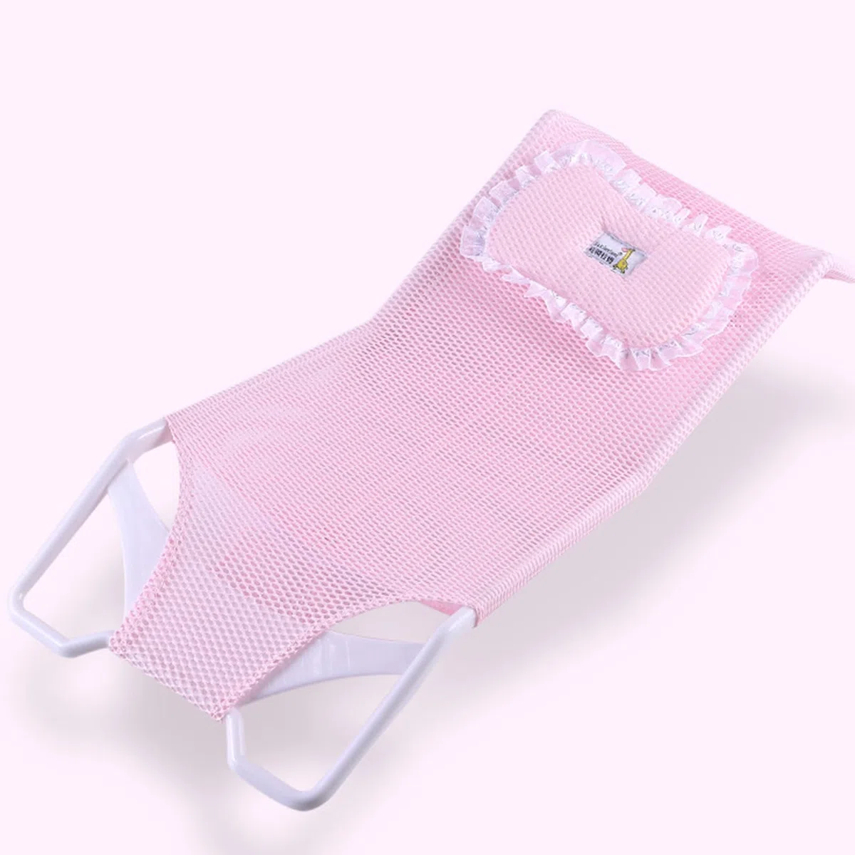 Red de soporte para asiento de baño de bebé, cojín de malla para bañera de bebé, cómodo y transpirable, alfombrilla de ducha para recién nacidos de 0 a 6 meses