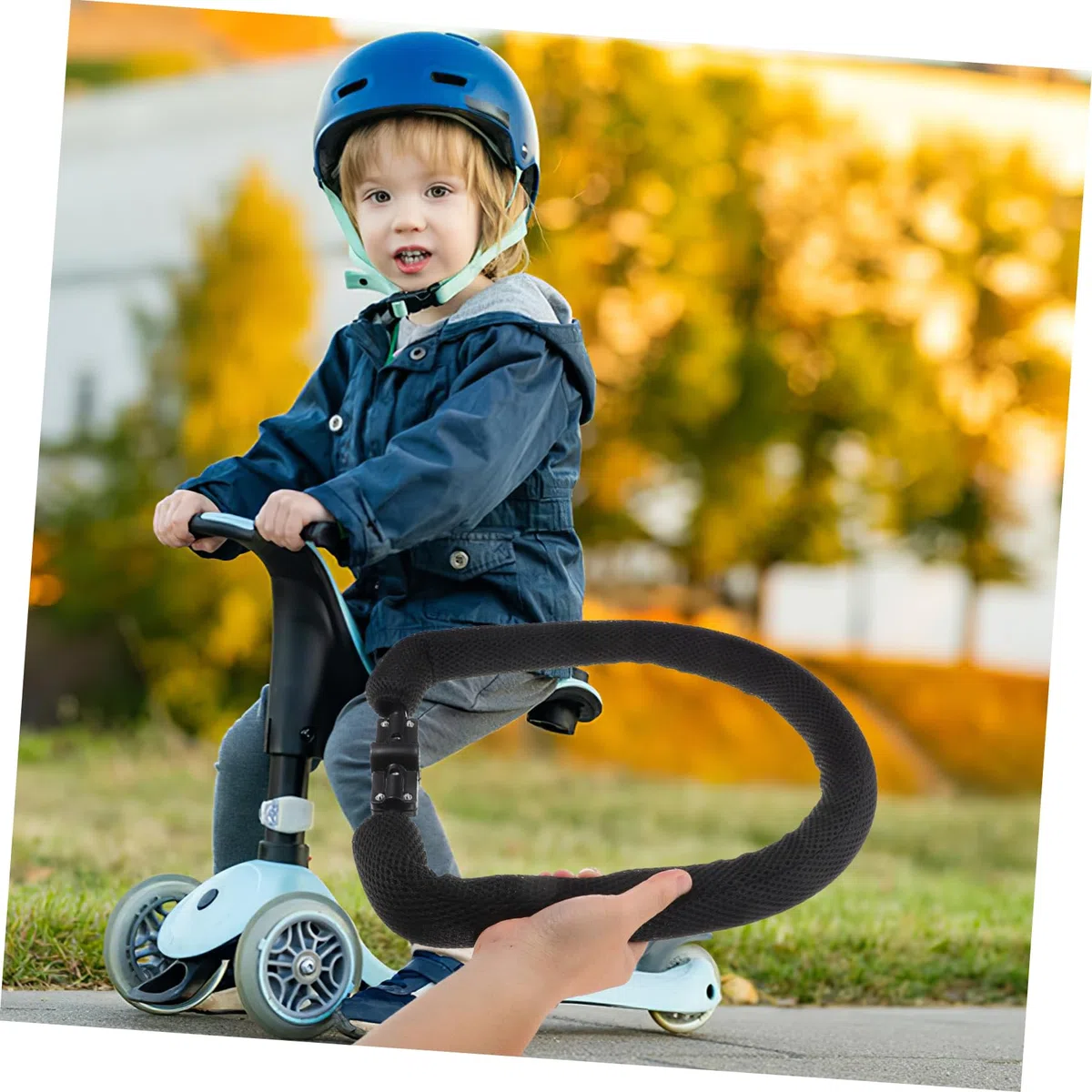 ifundom Barra Transversal Ajustable para Mayor Comodidad y Seguridad Reposabrazos de Plástico y Tela, Diseño Minimalista y Tamaño Regulable para Cochecito de Niño y Niña