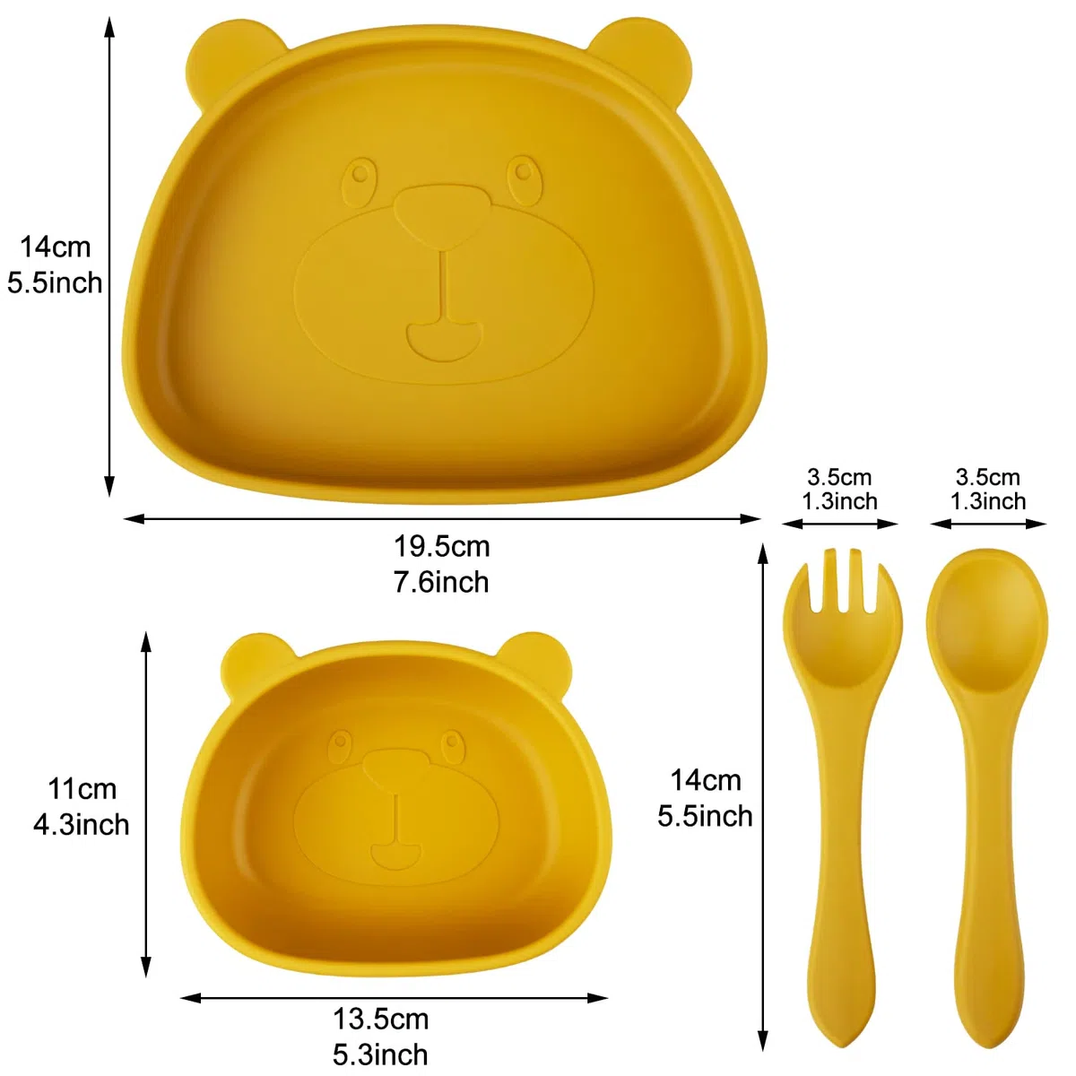 Vajilla Bebe Silicona,4 Juegos Vajilla para bebés de silicona,Destete de Alimentación Autónoma para Bebés,Vajilla Bebe Silicona Antideslizante