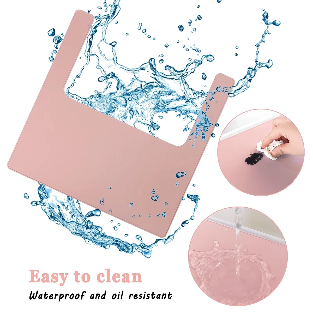 Manteles individuales para silla alta, 2 manteles individuales duraderos para silla alta IKEA, limpio e higiénico, adecuado para IKEA Antilop Highchai, para niños pequeños y bebés (rosa/azul)