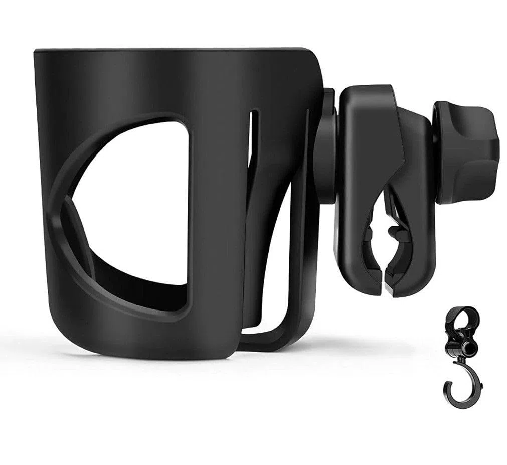 Cochecito portavasos para Cochecito de Bebe con Ganchos, Cochecito de bebé, portavasos, portavasos universales, 360 Grados, Giratorio, portavasos ABS Regulable, Biberon Organiseu