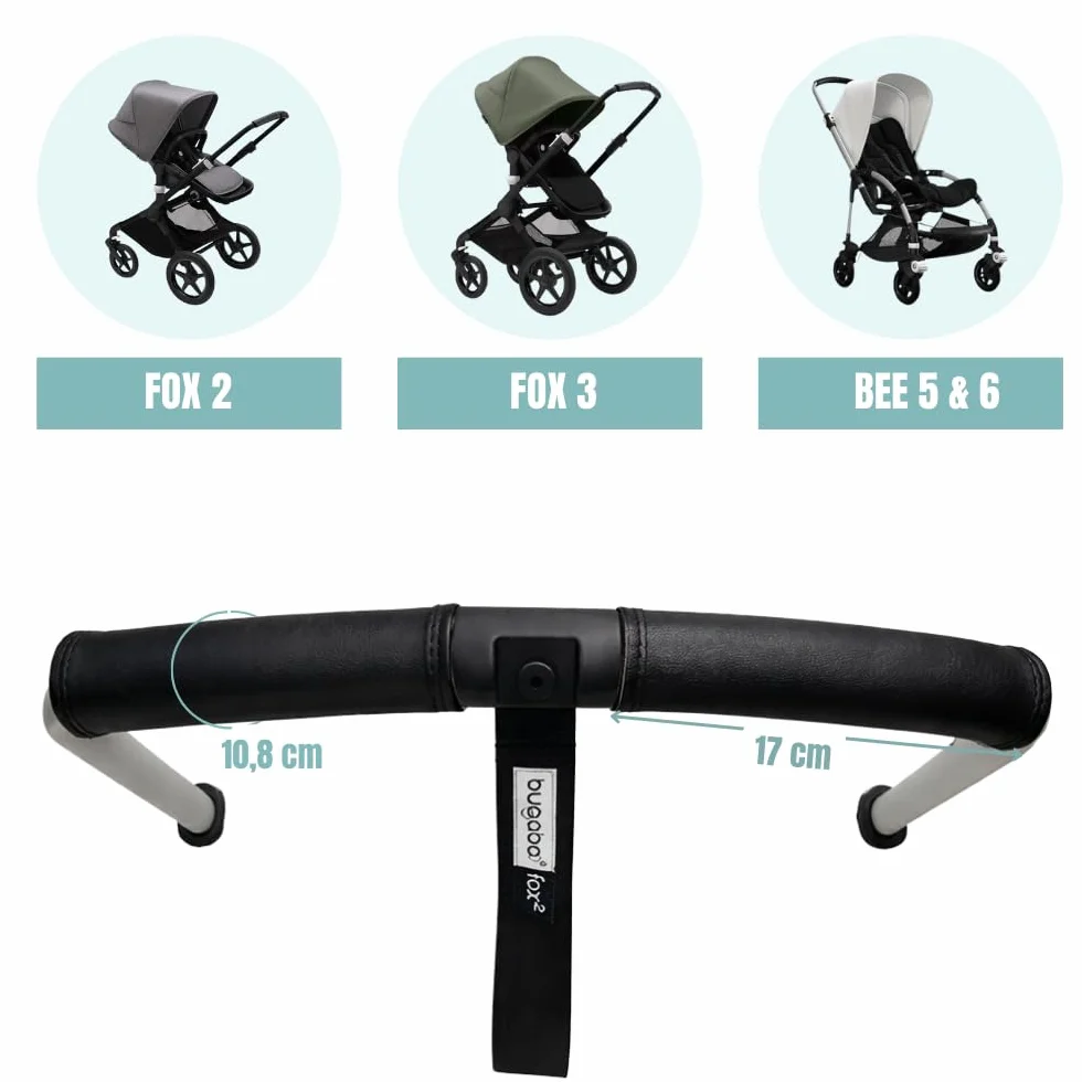 PROTECTIF | Sobre Fundas para Manillar Compatible con Bugaboo FOX 1, 2 y 3 | BEE 5 y 6 | (POLIPIEL)