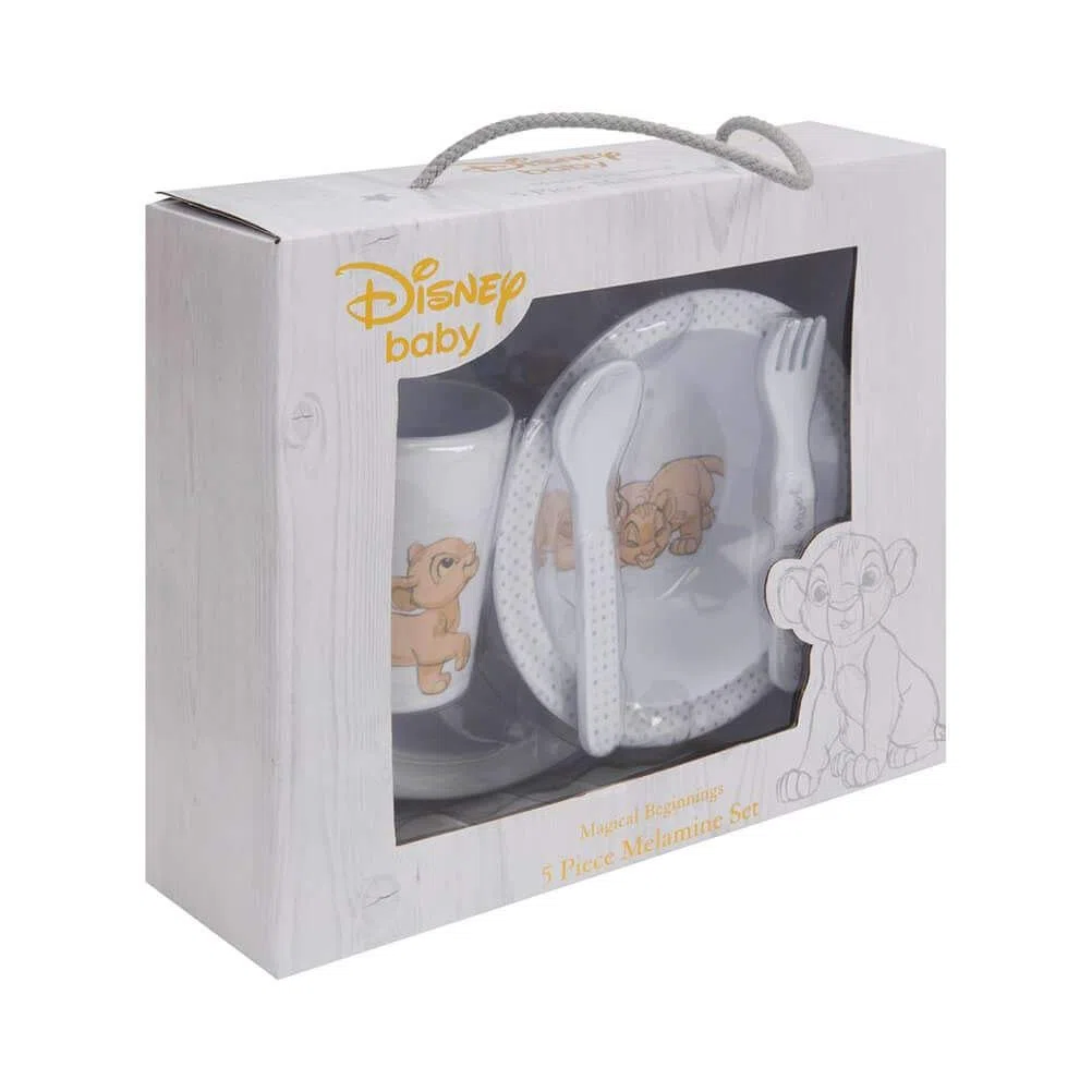 Disney Juego de 5 piezas para bebés y niños pequeños - Aprende a comer con Simba el pequeño león