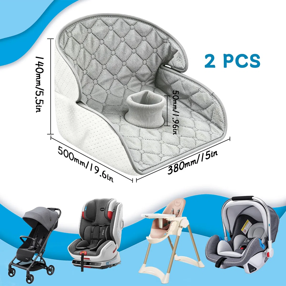 FAELNK 2 Piezas Protector de Asiento de Coche para Entrenamiento de Orinal Almohadilla Protectora para el Asiento del Coche para Niños Adecuada Sillas de Coche Infantiles Niños Pequeños