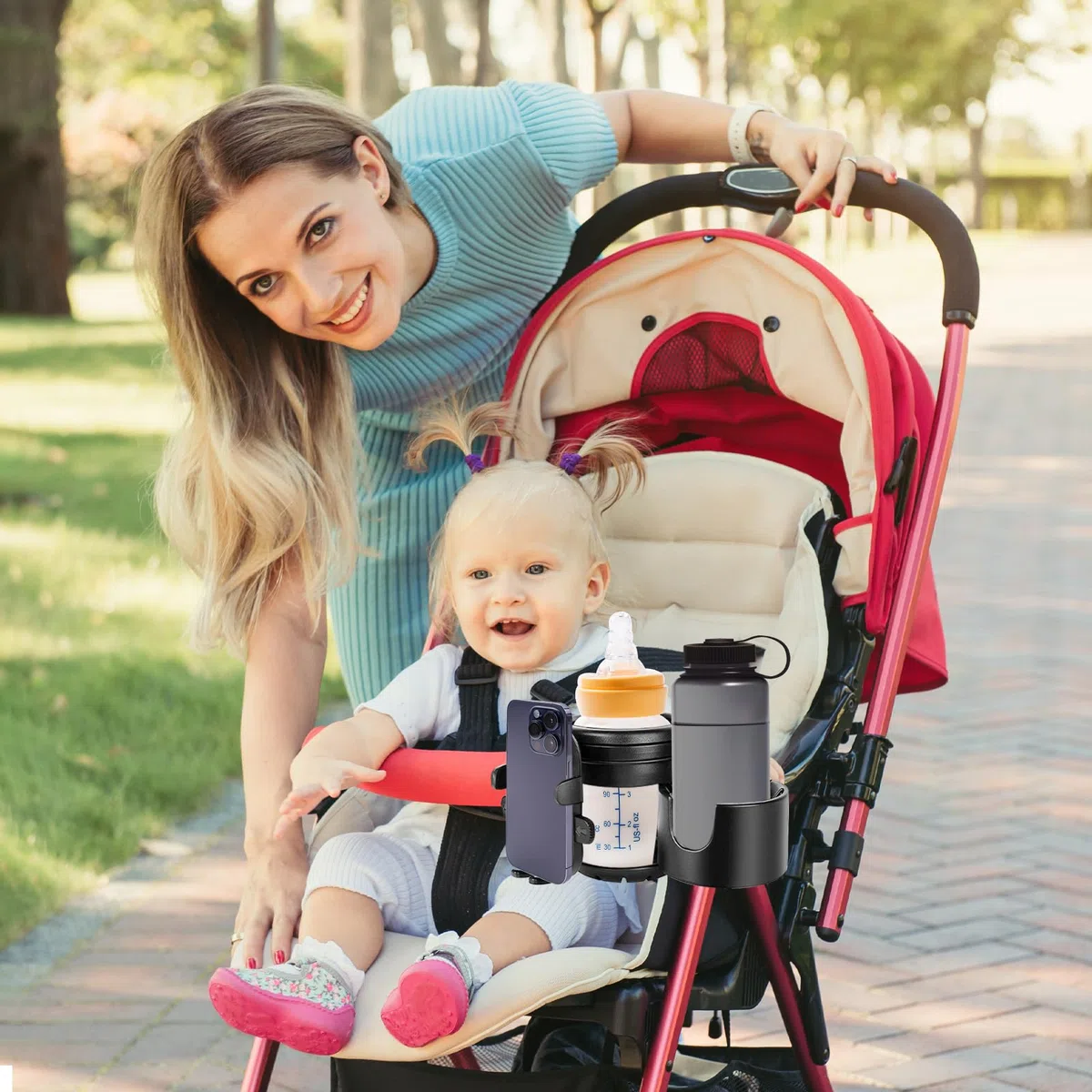 Portavasos Carro Bebe Universal, Bebe Accesorio para Cochecito, Portavasos Carrito Bebe, Soporte para Bebidas para Cochecito de Bebe para cochecitos, Cinta de Correr, Sillas de Ruedas