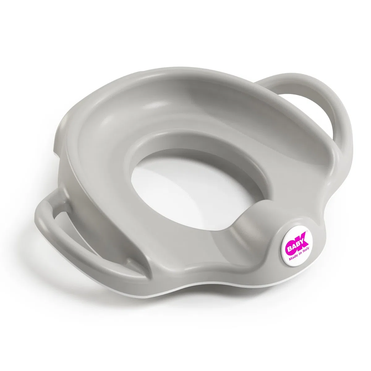 OKBABY Sofa - Asiento reductor de WC con bordes antideslizantes - Asas Anchas y Elevadas para la Máxima Estabilidad al Niño - Gris