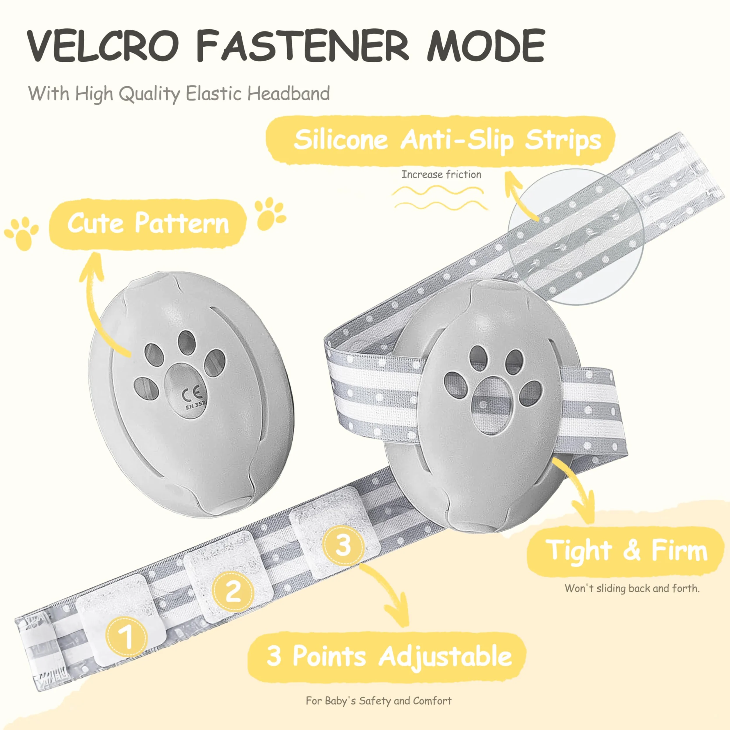 auvstar 2in1 orejeras para bebés,Cascos Antiruido para Bebe,Protección Auditiva Bebé Auriculares,Protectores Auditivos Recién Nacido,Orejeras Reductoras de Ruido Niños,Mejora sueño sobre marcha