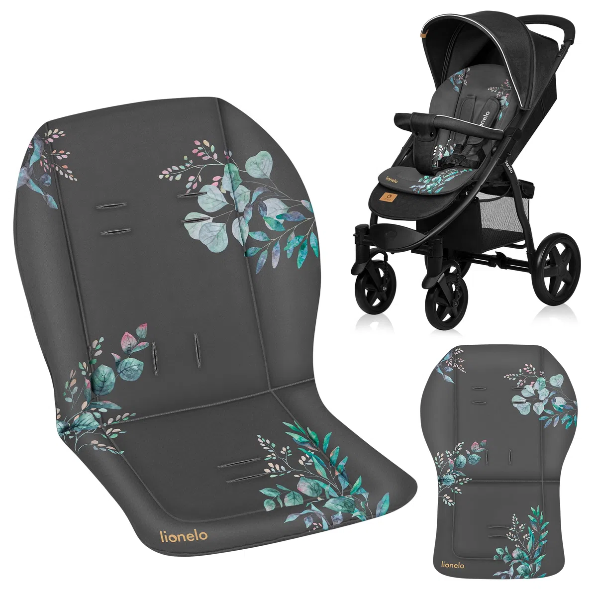 Lionelo SEATLINER - Colchón Universal para Cochecito de bebé, Material Impermeable por Ambos Lados, Compatible con la mayoría de cochecitos, Suave y Suave