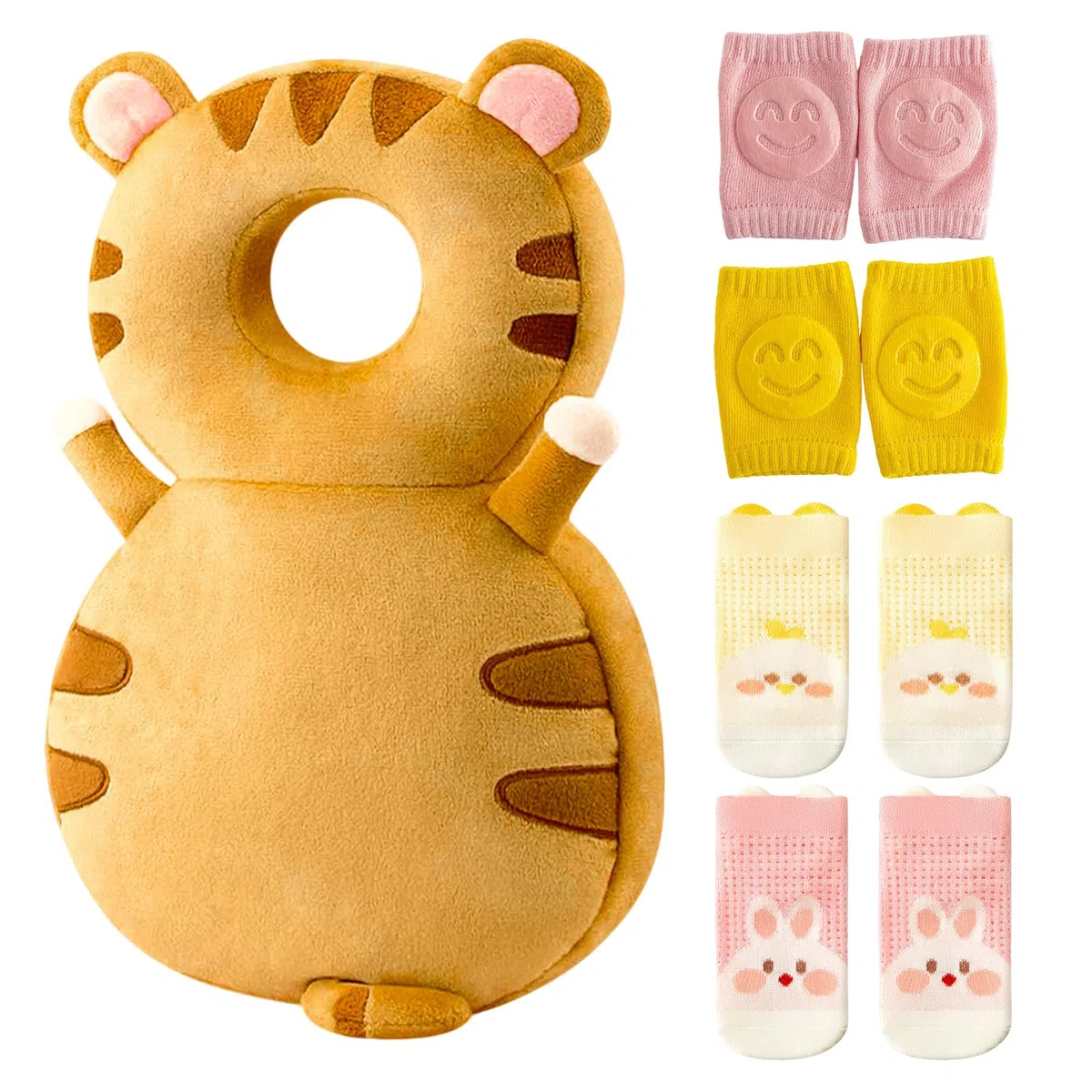 Protector de Cabeza para Bebés, Almohada Protección para la Cabeza del Bebe, Soporte para la Cabeza del Bebé Ajustables Anti-Caídas, Protege contra Golpes - Ideal para Recién Nacidos y Bebés