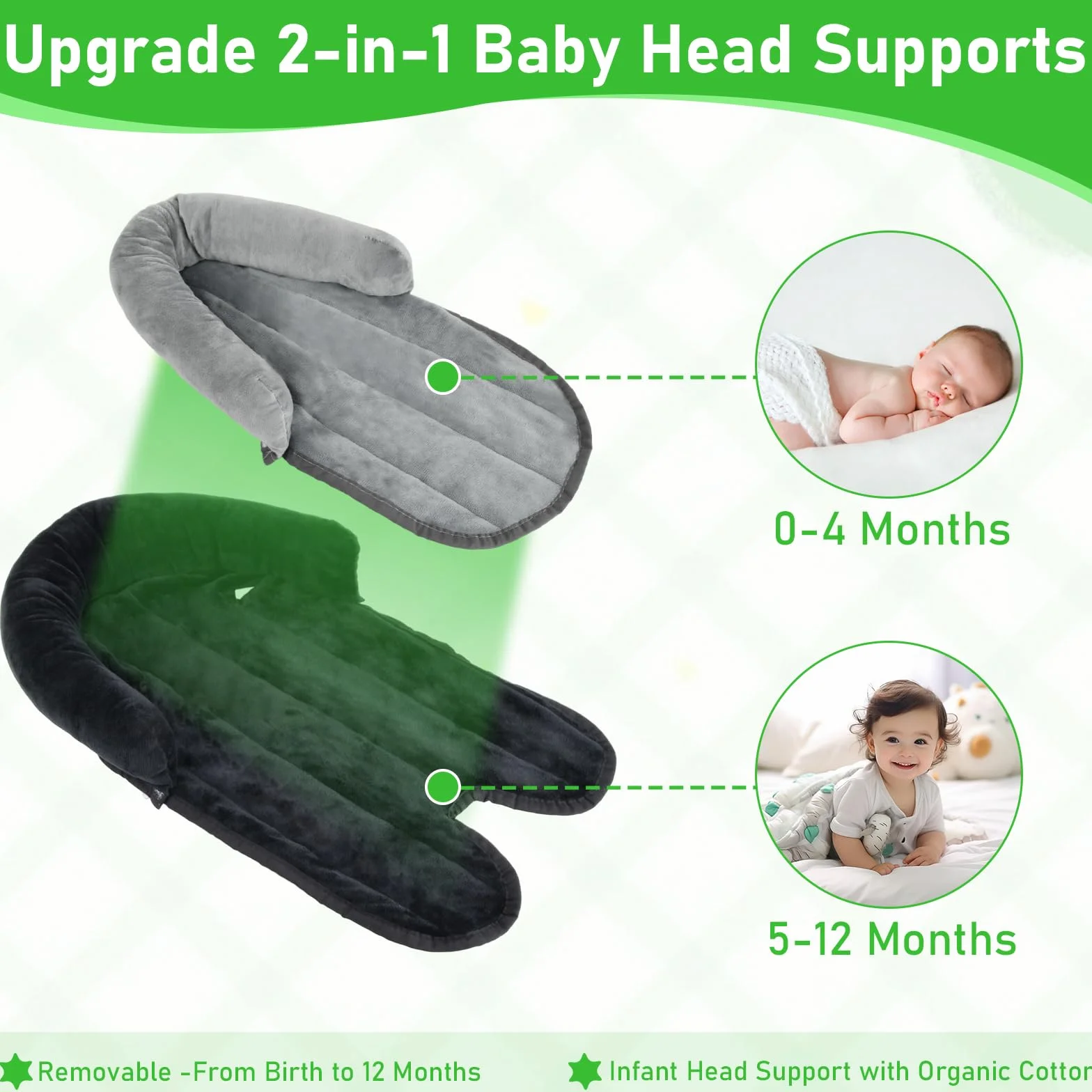 Inserto para Asiento de Coche para Bebé, Cojín para Cochecito de Bebé, Colchoneta Silla Paseo, Reductor Universal para Silla de Coche y de Paseo, Ideal para Todas las Estaciones
