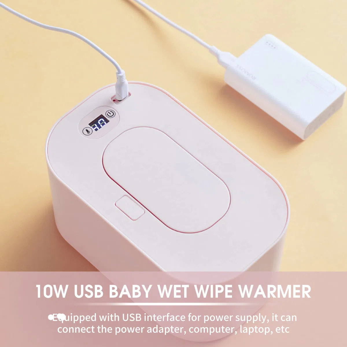 YUHOME Calentador de toallitas húmedas USB para bebé, 3 modos, calentador de pañales, 10 W, constante, gran capacidad, portátil, dispensador de toallitas húmedas para bebé, para casa, coche, viajes