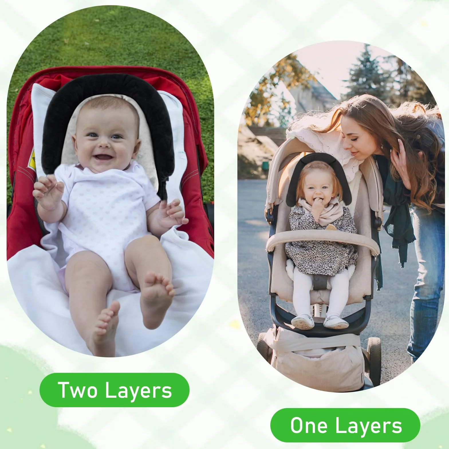 Inserto para Asiento de Coche para Bebé, Cojín para Cochecito de Bebé, Colchoneta Silla Paseo, Reductor Universal para Silla de Coche y de Paseo, Ideal para Todas las Estaciones