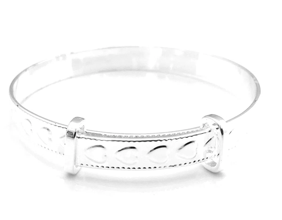 Equilibrium - Pulsera chapada en plata para bautizo