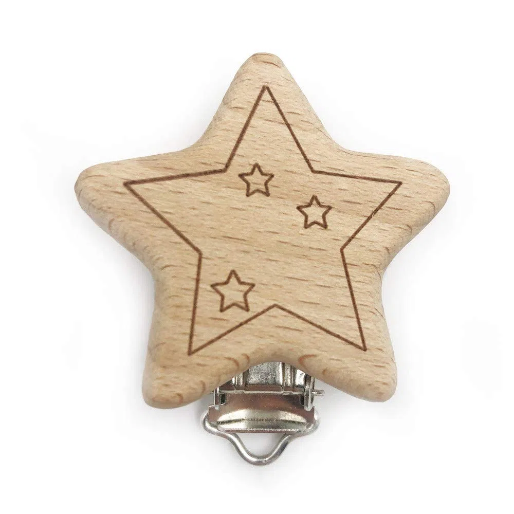 9 piezas Schnullerclip, madera, Schnullerclip, Schnullerketten clip, Schnuller soporte, para recién nacidos niñas y niños
