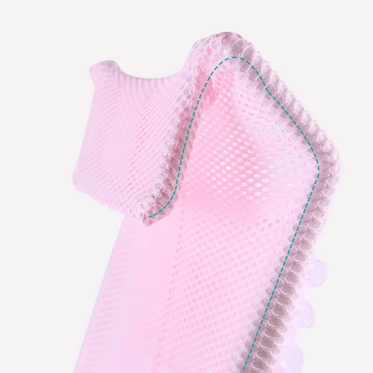 Red de soporte para asiento de baño de bebé, cojín de malla para bañera de bebé, cómodo y transpirable, alfombrilla de ducha para recién nacidos de 0 a 6 meses
