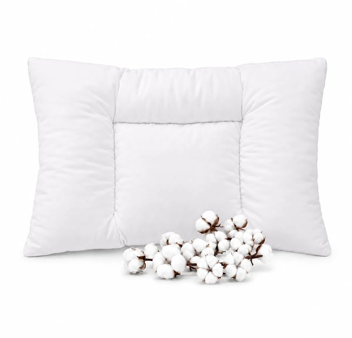 Almohada Bebé 1 Año y Niño, Primera Almohada Infantil, Hipoalergénica, Antiácaros y Transpirable, Funda 100% Algodón Suave y Lavable, Cojín Ergonómico para Cuna, 35x55 cm