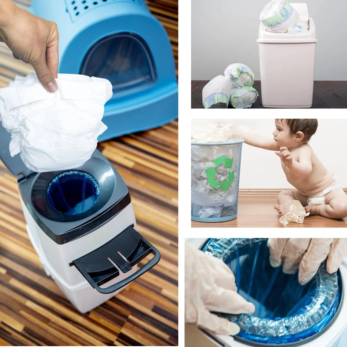 8 unidades de cartuchos de recambio para cubos de pañales, revestimiento de recambio a prueba de olores, compatible con Angelcare, Tommee Tippee, LitterLocker, Littycat y Spross