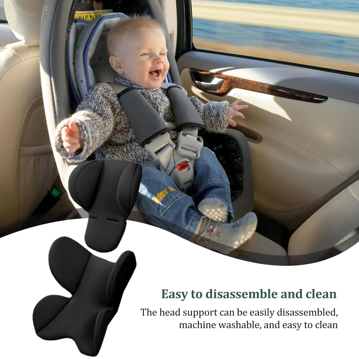 Reductor De Asiento De Coche Para Bebé, Cojín Para Silla De Paseo, Cojín Para Trona, Acolchado uni-versal, Inserto Suave Para Cochecito De Bebé Con Soporte Para La Cabeza Y El Cuerpo