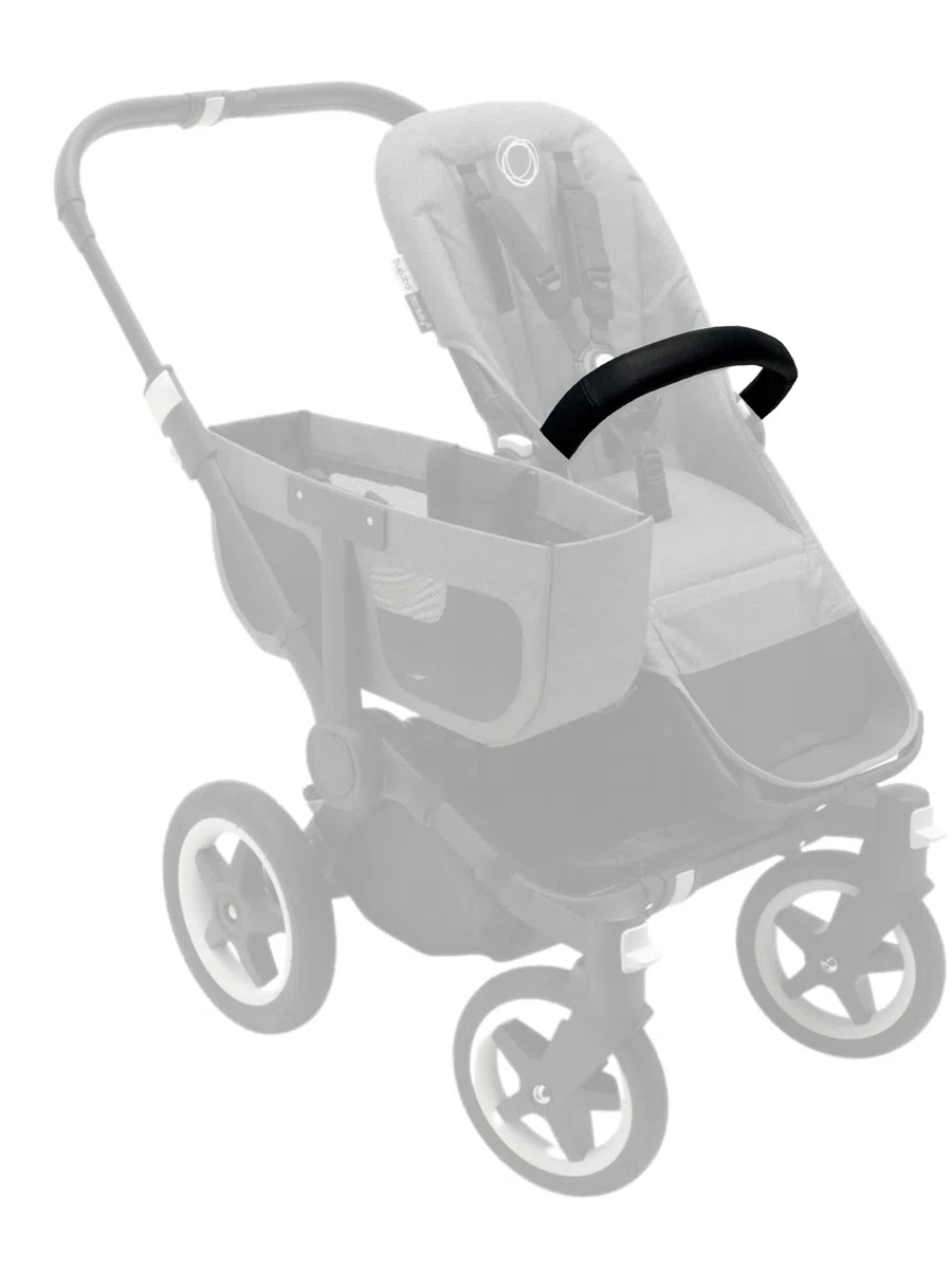 PROTEC TIF | Funda Polipiel para Asa de Transporte compatible con Bugaboo Donkey (Se coloca encima de la goma original) (Negro)