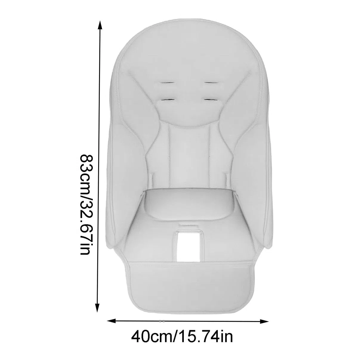 Cojín Para Trona De Bebé, Funda Trona Funda De PU Para Trona De Bebé, Funda Para Comedor Para Bebé, Funda Para Silla Repuesto Almohadilla De Asiento Transpirable,83x40 Cm