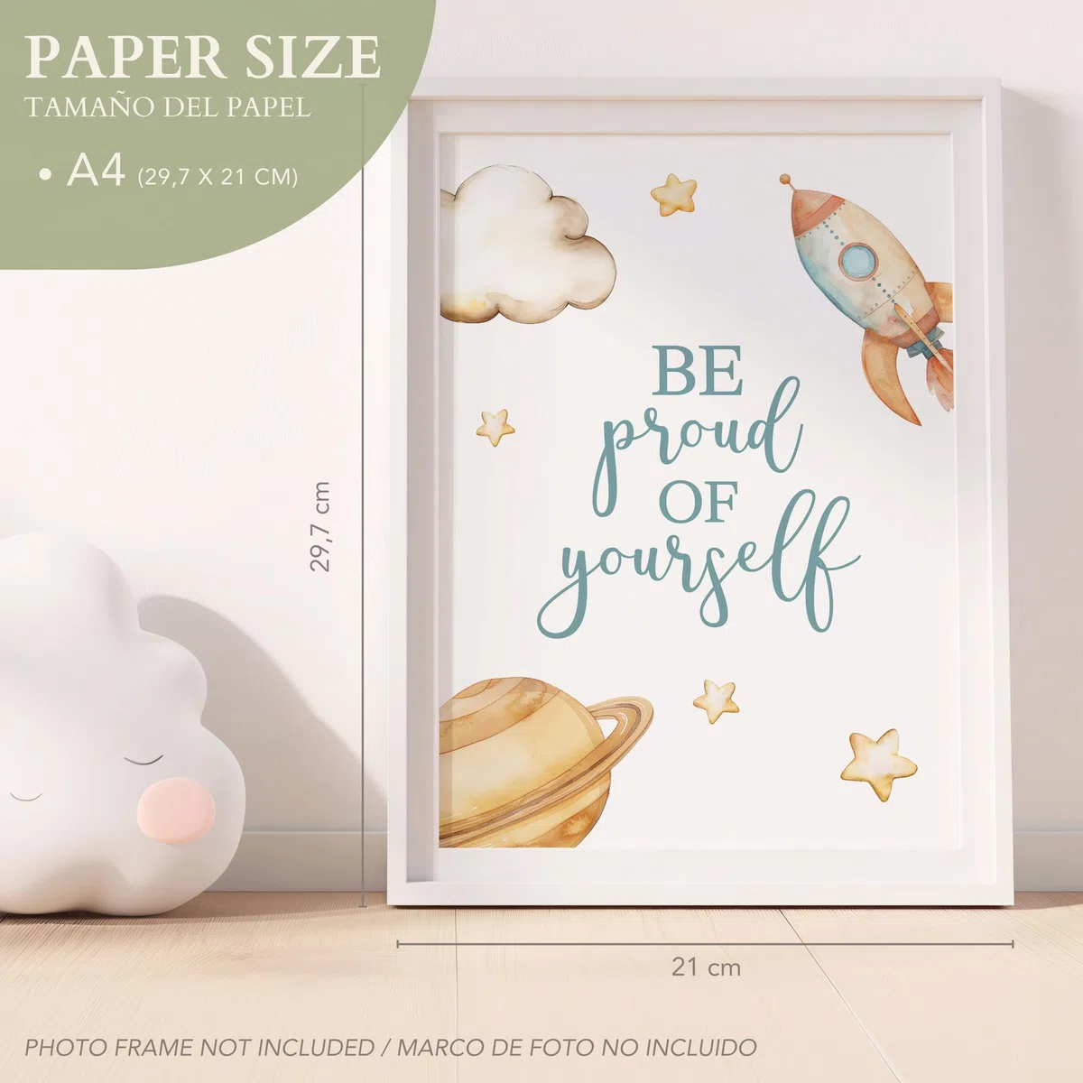 ayurvana: Set 3 Láminas Personalizadas con Nombre - Decoración Infantil | Cuadros estilo nórdico, láminas A3 personalizadas. Se envían SIN MARCO. Regalo ideal para nacimiento o baby shower original.