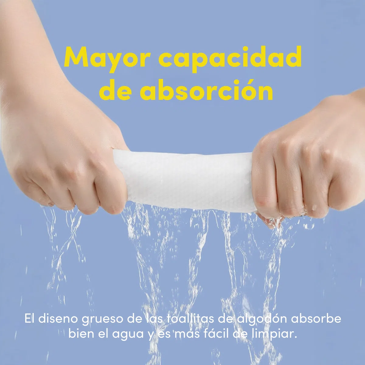 BESCH Rollo Toallitas Secas Facial de 100% Algodón Desechables 20x20cm - 216 Toallitas Fibra Algodón Natural para Bebés, Absorbente Biodegradable Reciclable, Super Suave (Paquete de 3)