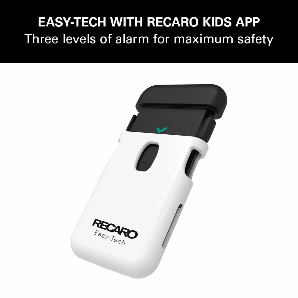 Recaro Kids, Dispositivo Universal Antiabandono Easy-Tech, 2 Niveles de Alarma para un Nivel Máximo de Seguridad, Compatible con Todas las Sillas de Auto Infantiles