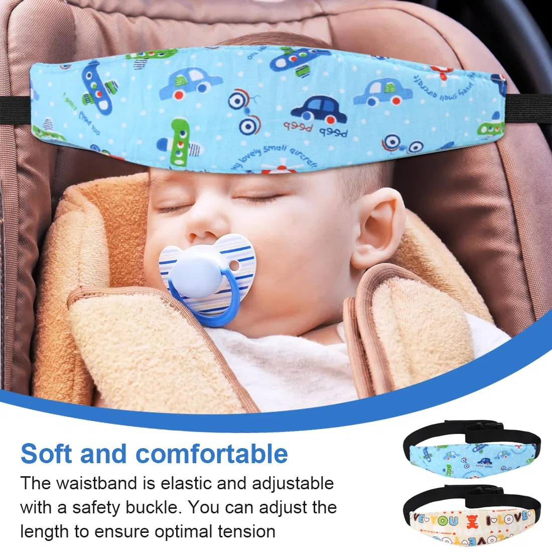 2PCS Reposacabezas Coche Niño, Bebé Soporte Cabeza, Cabezas Coche para Niños,Soporte Cabeza Niños,Reposacabezas para Asiento de Niños,Soporte Seguridad de La Cabeza para
