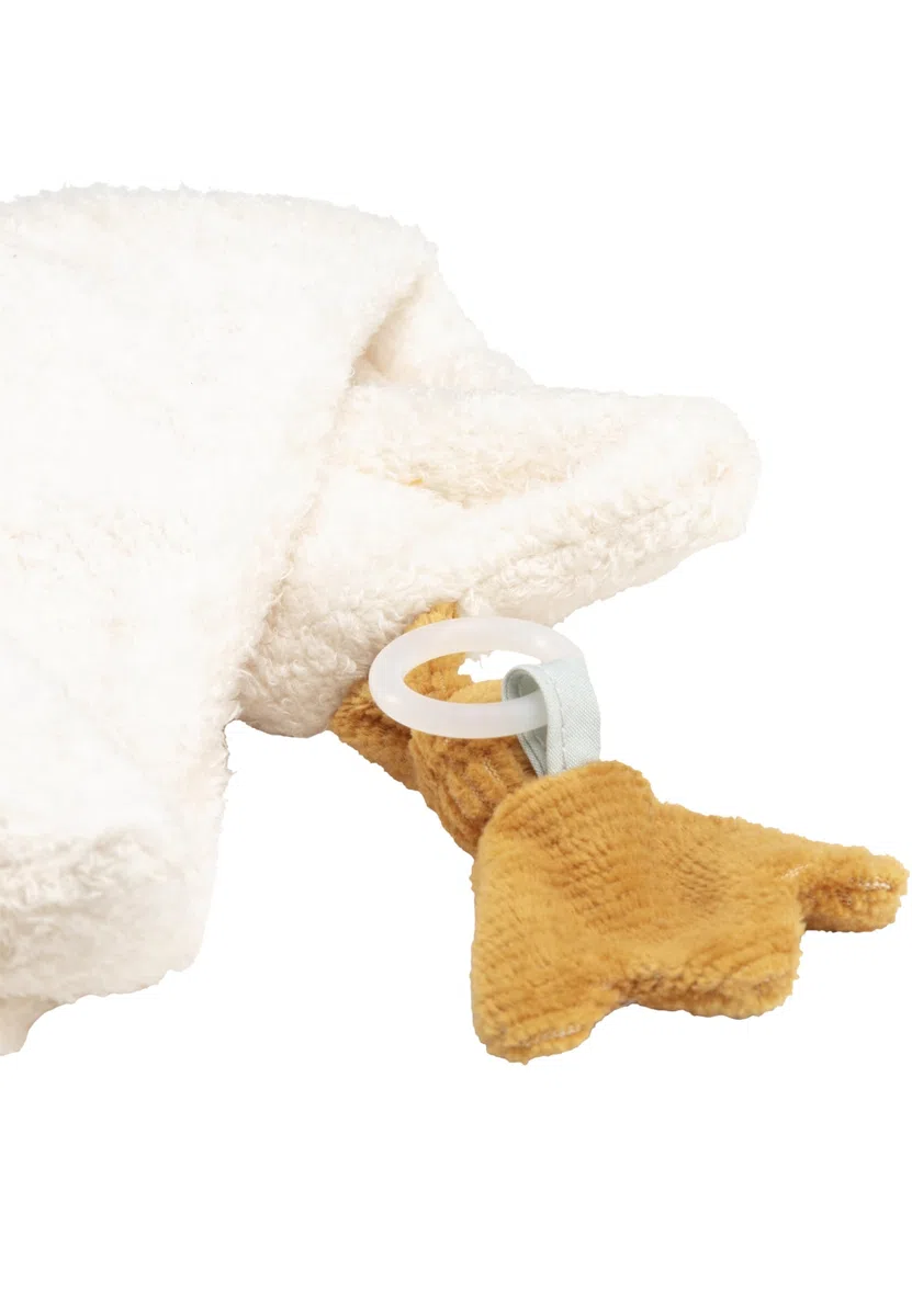 Sterntaler Edda Lou - Manta de Seguridad para Chupete, diseño de Pato Medio con Gorro y Anillo de Silicona para Chupete, Ayuda a Dormir para niños y niñas