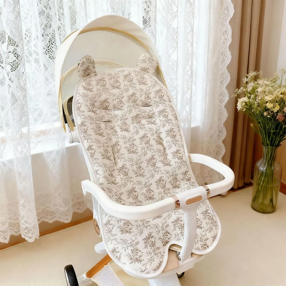 Genérico Cojín para Cochecito,Suave Reversible Lavable - Colchoneta Infantil para Silla de Coche | para Guardería Exterior Viaje en Carretera Vacaciones Camping Verano Invierno