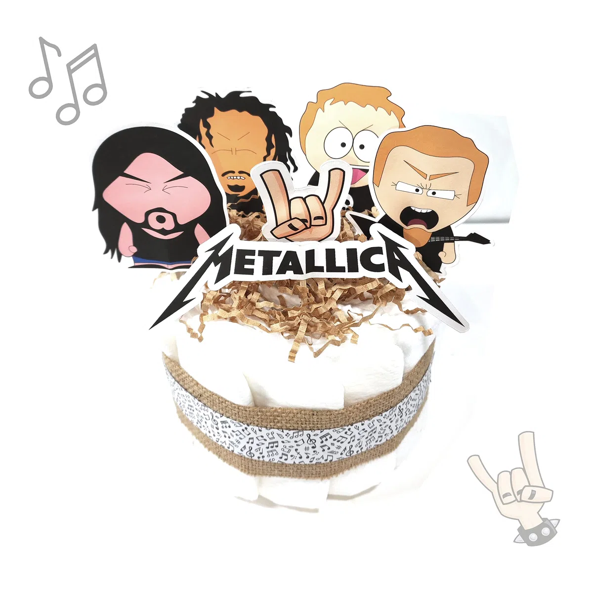 Tarta de pañales Metal| Pañales | Regalos recién nacidos | Regalos bebés | Lulamuk
