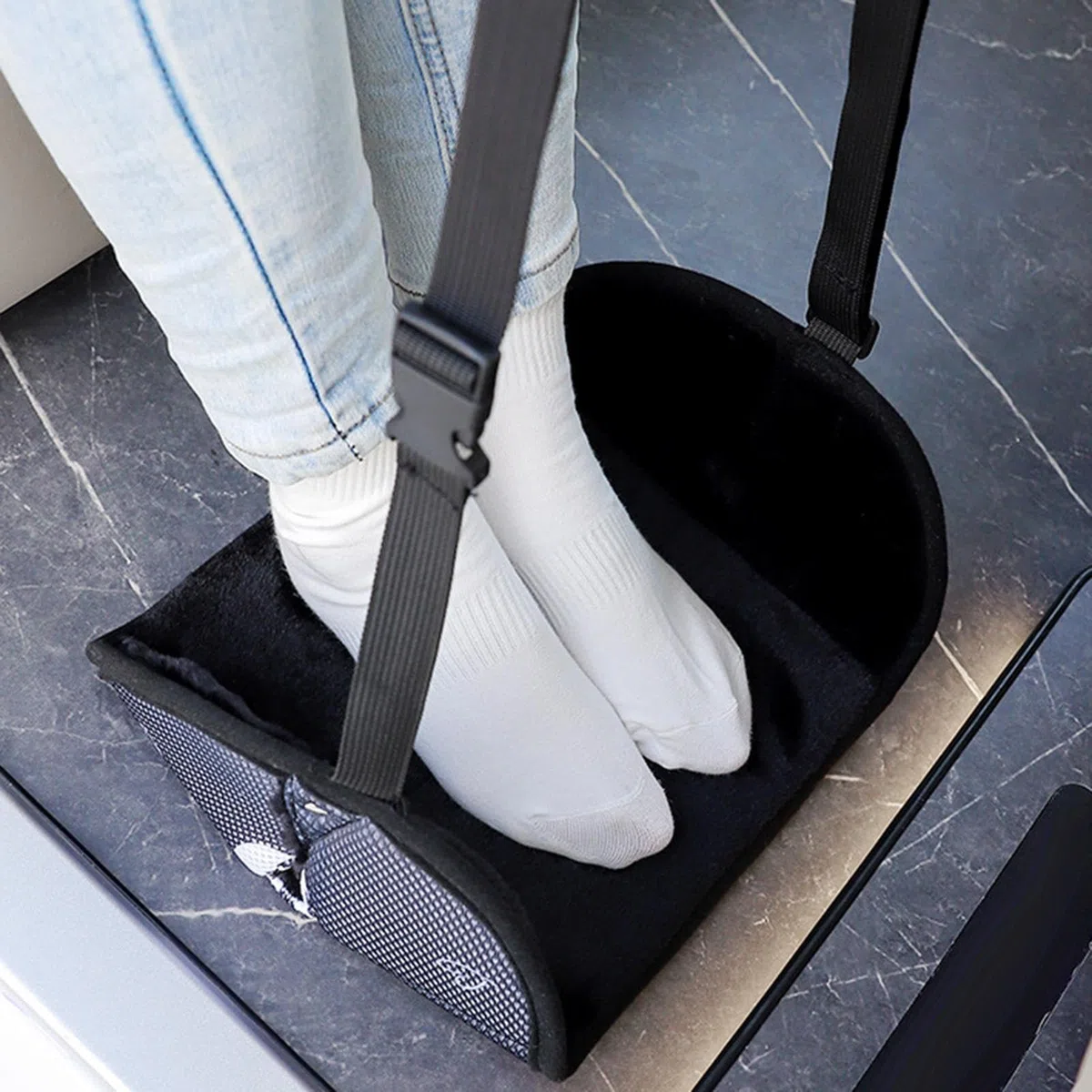 Hamaca para asientos de coche para niños | Reposapiés para niños pequeños en el coche | Lindo reposapiés para aviones | Reposapiés ajustable para viajes en coche - Reposapiés para niños pequeños para