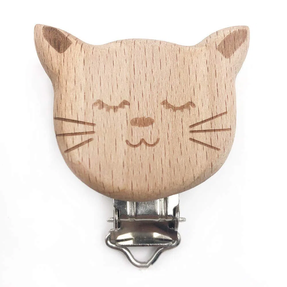 9 piezas Schnullerclip, madera, Schnullerclip, Schnullerketten clip, Schnuller soporte, para recién nacidos niñas y niños