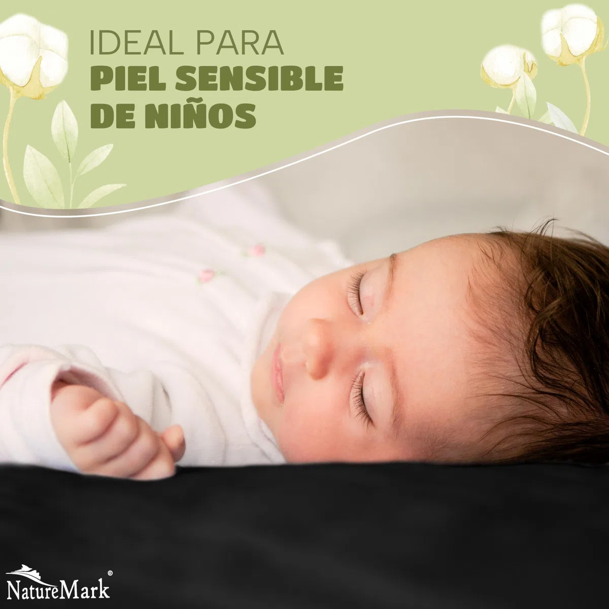 NatureMark Juego de 2 sábanas bajeras ajustables para niños, 100% algodón, para cuna y cuna, 70 x 140 cm, color negro