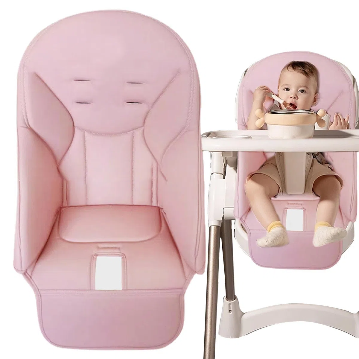 Funda Trona, Cuero PU para Bebé Impermeable, Bebe Funda Trona para Peg Perego, Siesta Zero3, Baoneo, Kosmic Jané etc.