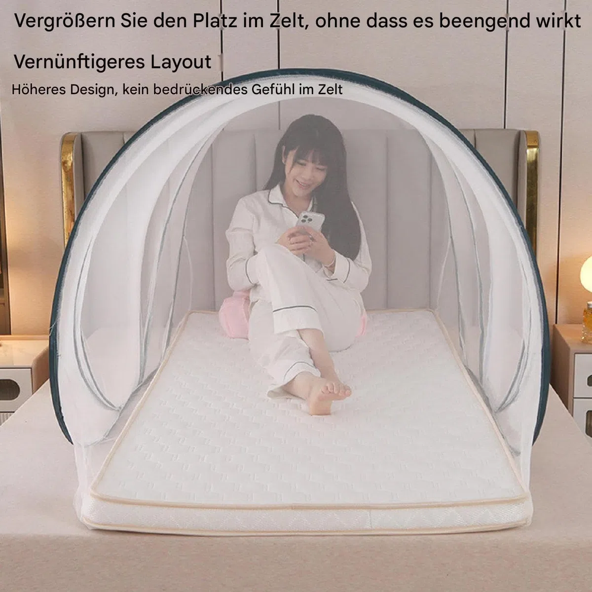 Rete per Dormire All'aperto – Zanzariera per Letto – Repelente per Insetti Pieghevole Portatile per Casa | Portatile A Schermo Singolo Pieghevole | Protección para Patio, Casa, Dormitorio, Hote