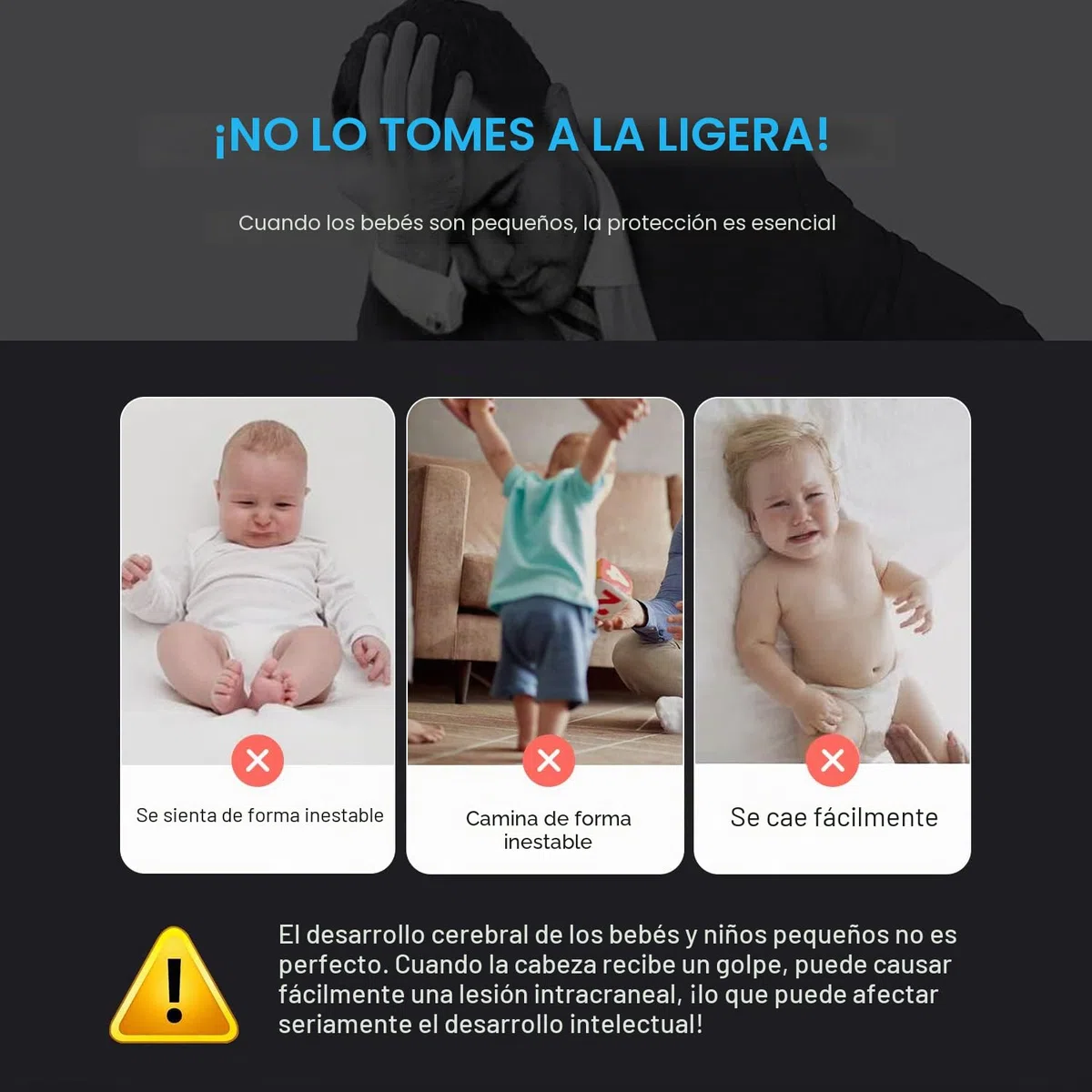 Almohada Protección para la Cabeza del Bebe, Protector de Cabeza de Bebé Ajustables, Suave Anti-Caídas Soporte para la Cabeza del Bebé, para Edad 4-24 Meses Bebé, Rana