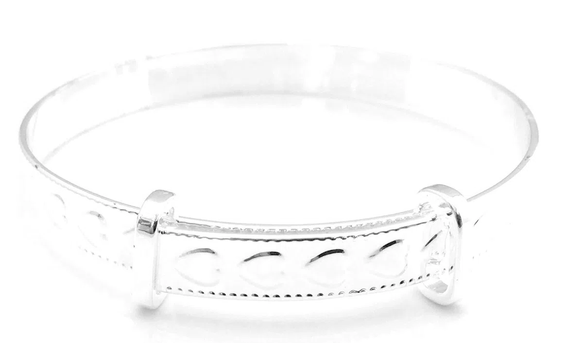 Equilibrium - Pulsera chapada en plata para bautizo