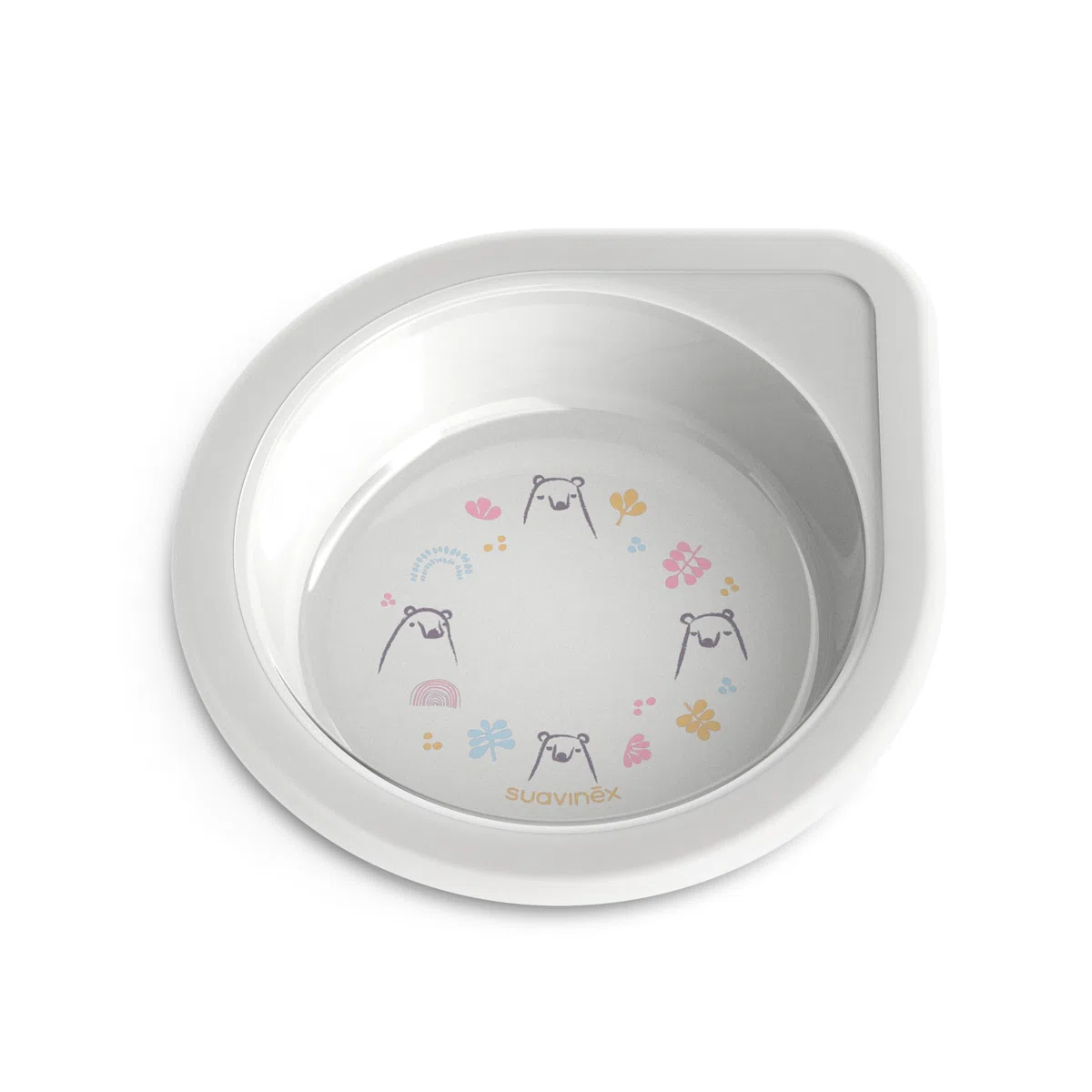 Suavinex, Vajilla para Bebés, Set de Platos de Aprendizaje, +6 Meses, Vajilla Infantil Apta Para Lavavajillas y Microondas. Incluye: Vaso + Plato Llano + Bol + Cuchara. Bears Rosa